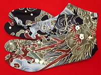 和柄足袋 義若オリジナル 荒波に龍